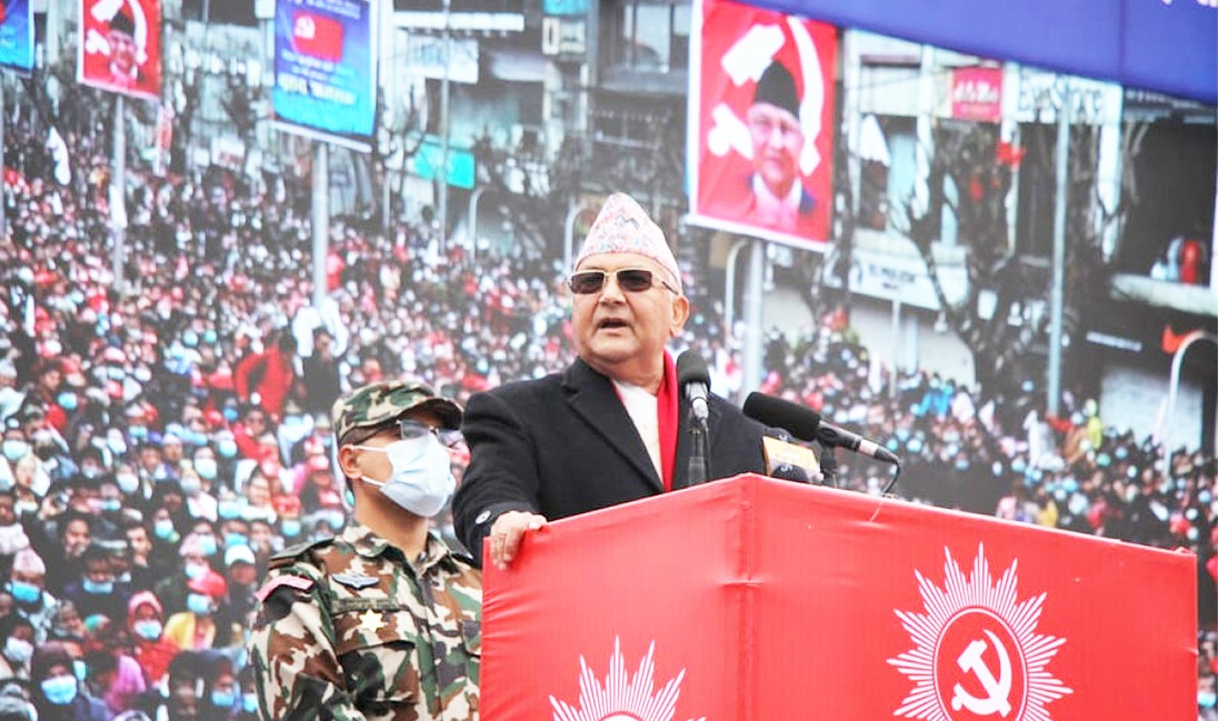 नारायणहिटी दरबारको गेटबाट फेरियो ओलीको बोली