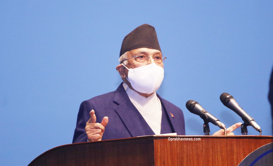 देशकै ठूलो सिटीहल उद्घाटन गर्दै प्रधानमन्त्री ओली भन्छन् : विरामीलाई बेडको अभाव छैन