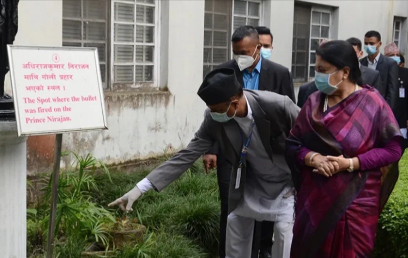 राजदरवारमा राष्ट्रपति सुटुक्कै जव पुगिन
