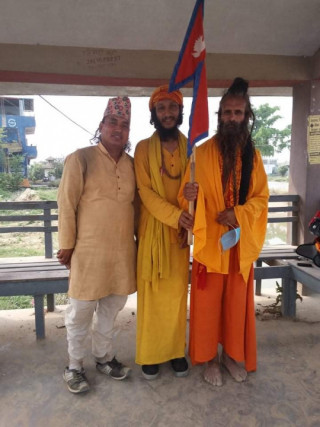 खाली खुट्टा मेची–महाकाली पैदल यात्रामा खगेन्द्र राउत (सिद्धबाबा)