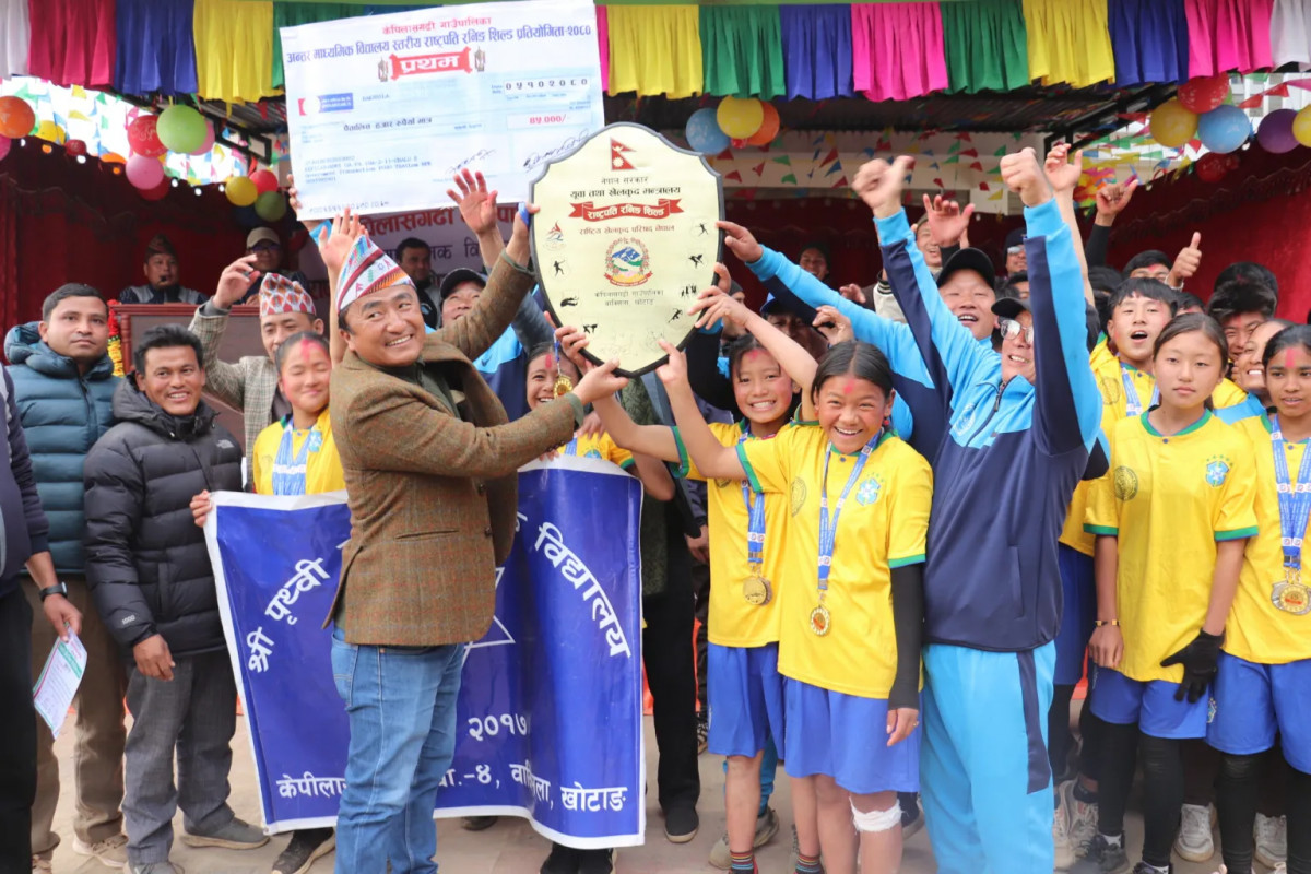 केपिलासगढी गाउँपालिकाको राष्ट्रपति रनिङ शिल्डको उपाधि पृथ्वी माविले उचाल्यो