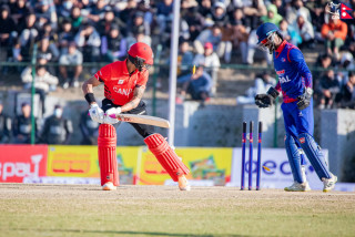 रोहित र ललितले लगातार विकेट लिँदा क्यानडा दबाबमा